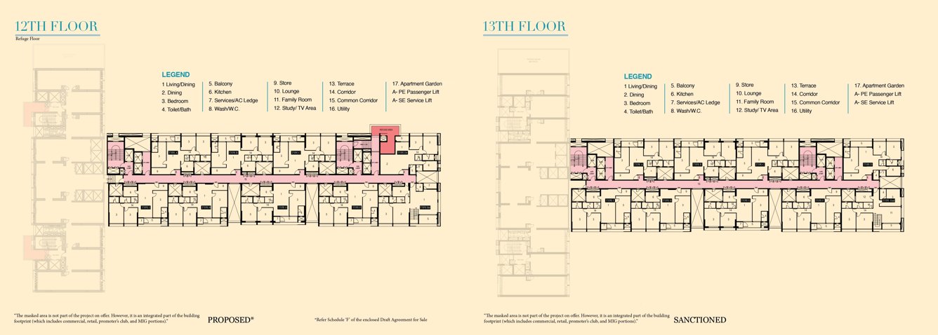  utalika luxury phase 5 panchami Utalika Luxury Phase 5 Panchami Cluster Plan from 12th to 13th Floor