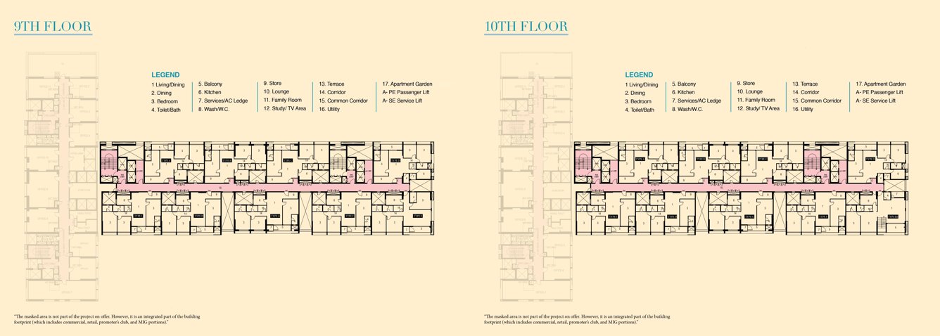  utalika luxury phase 5 panchami Utalika Luxury Phase 5 Panchami Cluster Plan from 9th to 10th Floor