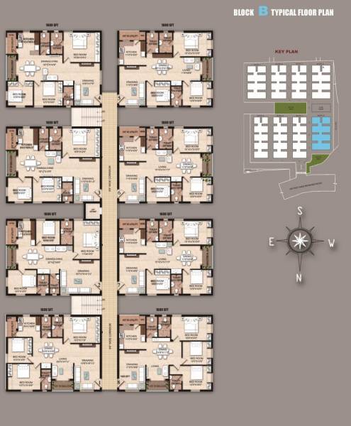  pride Block B Cluster Plan For Typical Floor