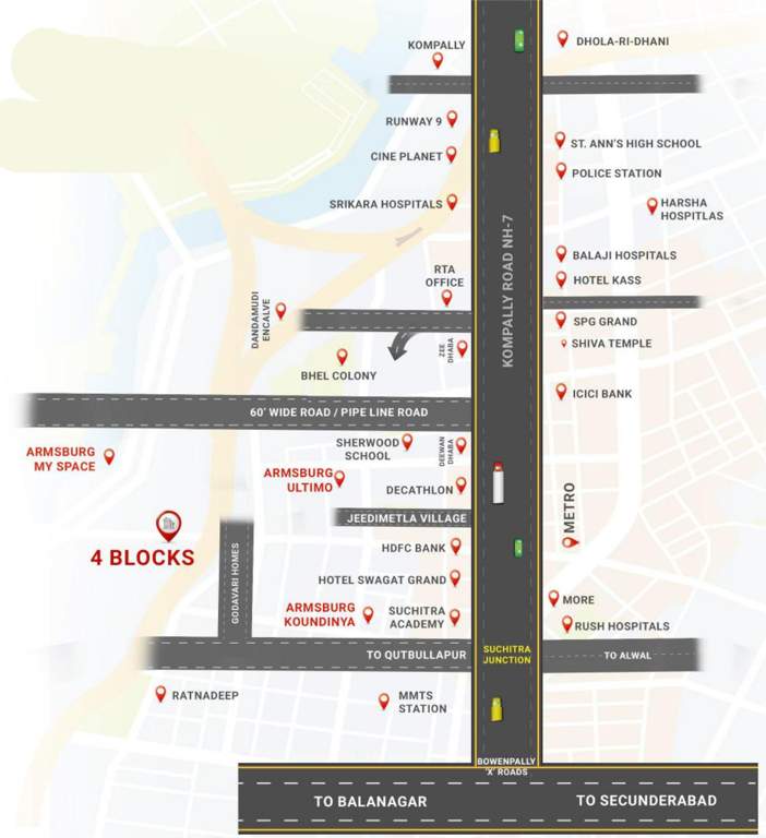  4 blocks Location Plan