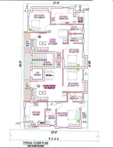  kumara-vayalur Kumara Vayalur Cluster Plan from 1st to 2nd Floor