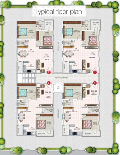  prakruthi Sunyuga Prakruthi Cluster Plan from 1st to 5th Floor