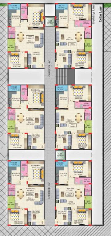  saptapadi  Gruhashilpis Saptapadi Cluster Plan from 1st to 5th Floor