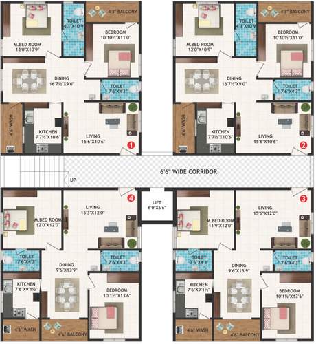  vikram-elite Vikram Elite B Block Cluster Plan From 1st To 6th Floor