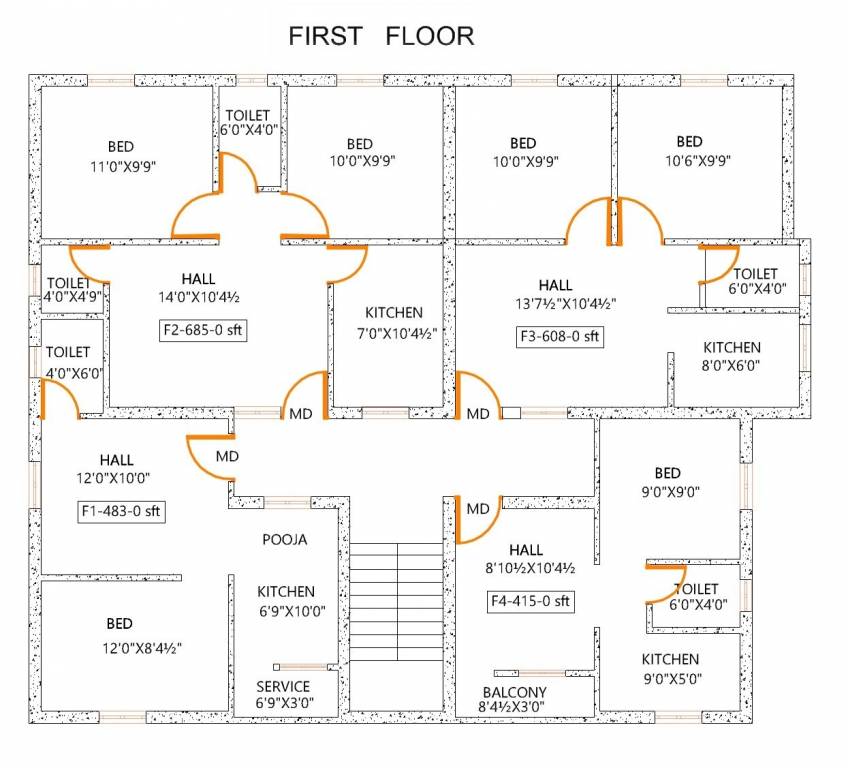  juris Crest Juris Cluster Plan for 1st Floor