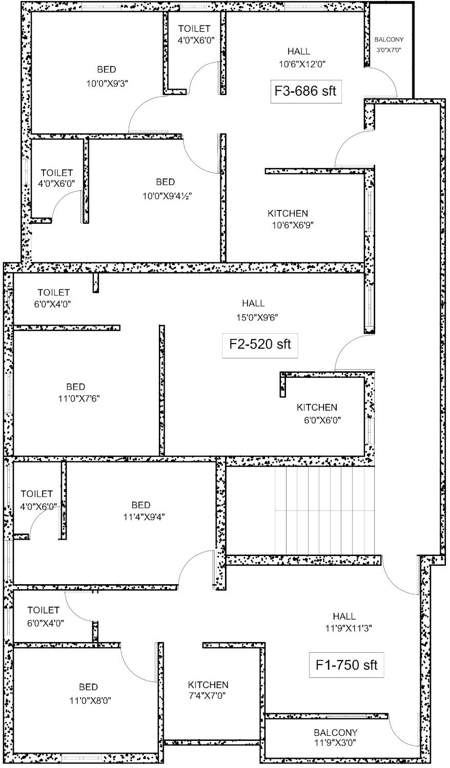  leva Crest Leva Cluster Plan from 1st to 2nd Floor