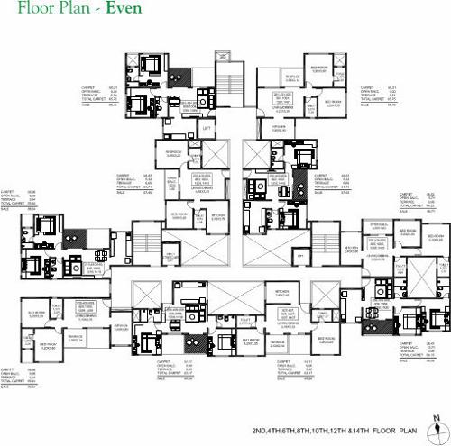  kingstown-sector-1-residential-wings Residential Wing A Cluster Plan