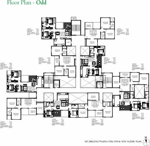  kingstown-sector-1-residential-wings Residential Wing A Cluster Plan