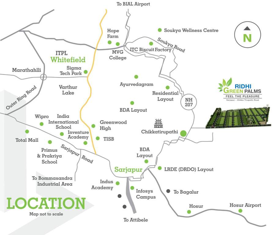  green palms plots Location Plan