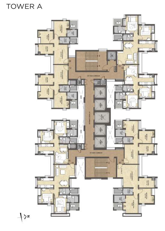  raymond realty ten x habitat Tower A Cluster Plan