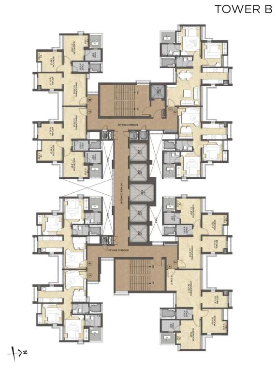  raymond realty ten x habitat Tower B Cluster Plan