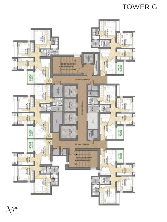  raymond realty ten x habitat Tower G Cluster Plan