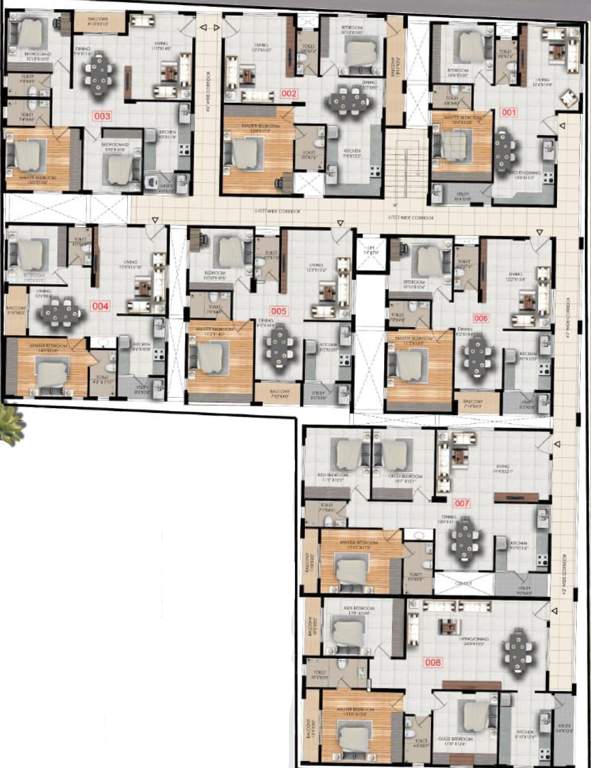  srinidhi fortune Srinidhi Fortune Cluster Plan From 1st To 5th Floor