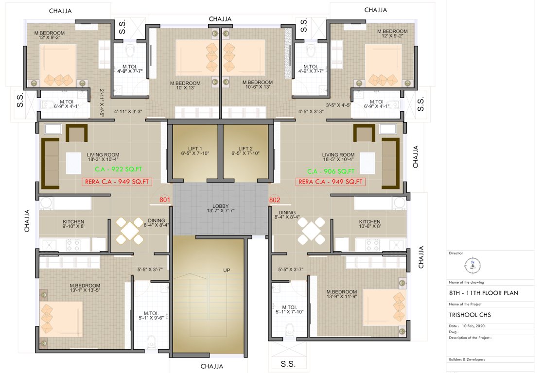  vicinia Vicinia Cluster Plan from 8th to 11th Floor