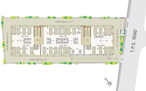  kameshwar-jyot-ii Tower A And B Cluster Plan for ground Floor