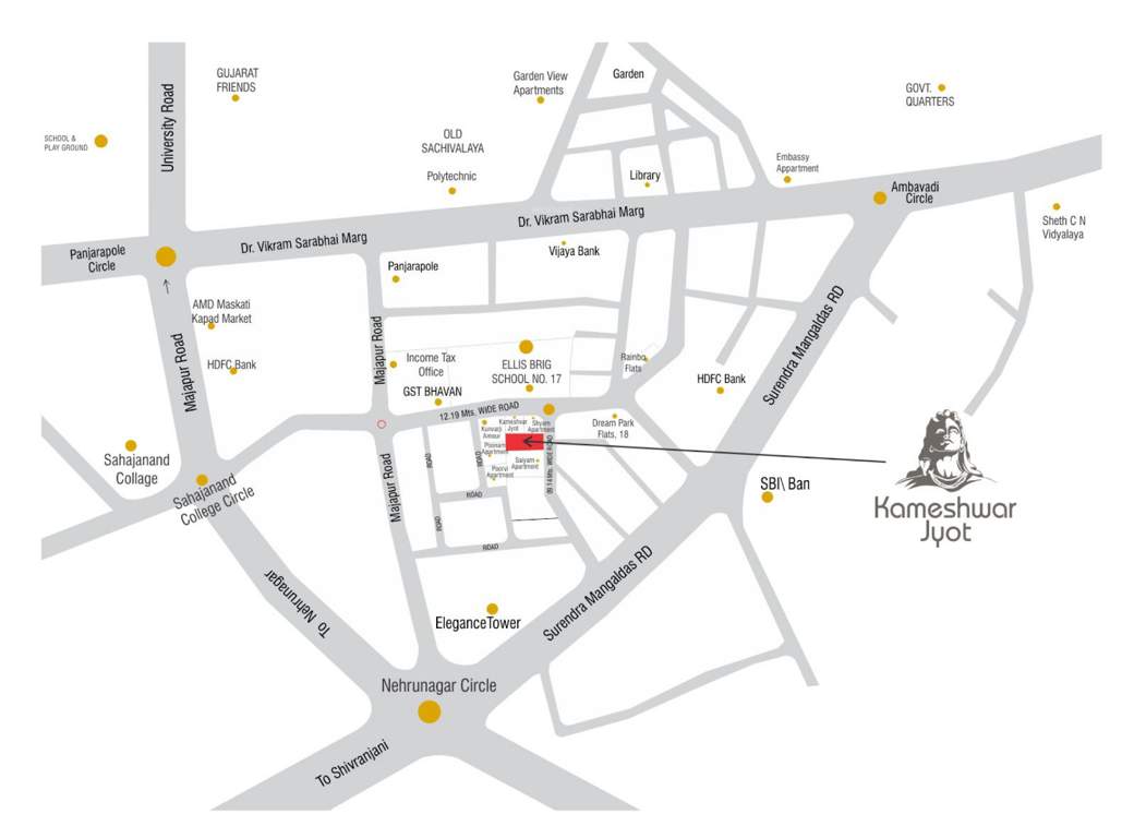  kameshwar jyot ii Location Plan
