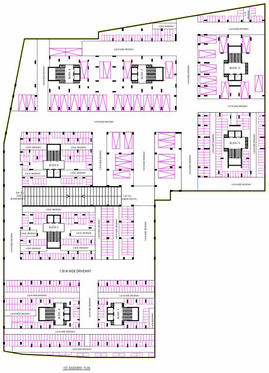  aasthaa onyx Block A To H Basement 1 Cluster Plan