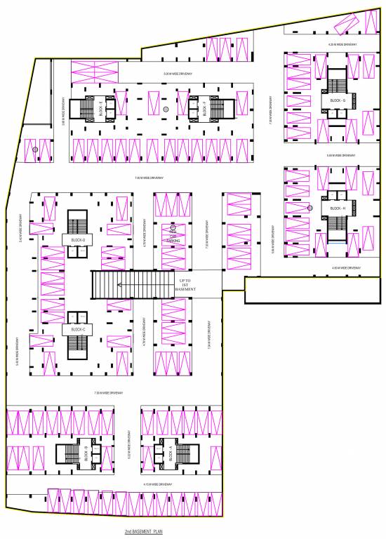  aasthaa onyx Block A To H Basement 2 Cluster Plan