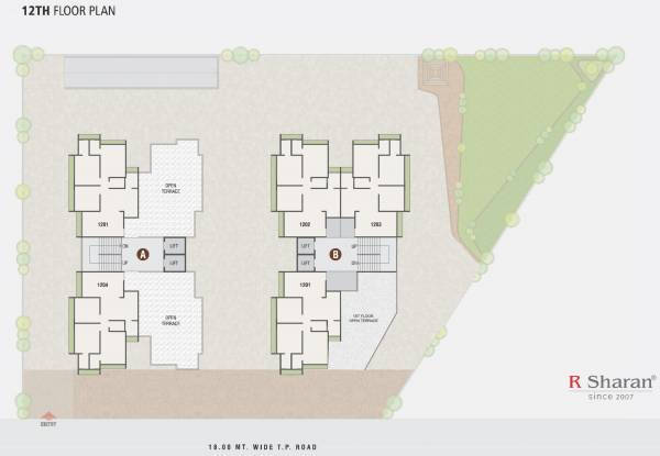  sanidhya-status Tower A & Tower B Cluster Plan for 12th Floor