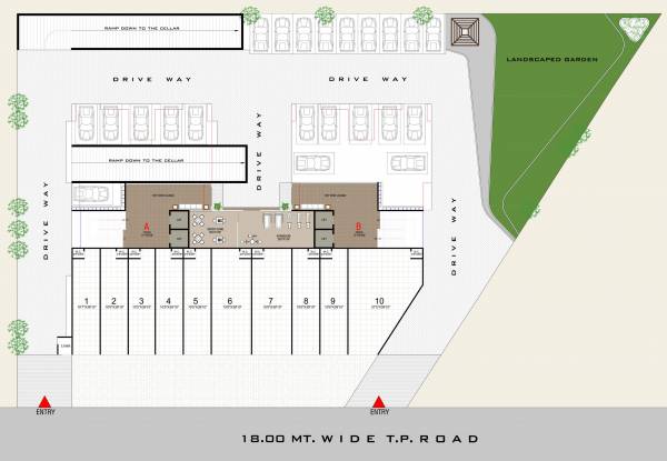  sanidhya-status Tower A & Tower B Cluster Plan for ground Floor