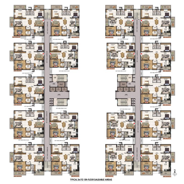  estella Estella Cluster Plan From 3rd To 15th Floor