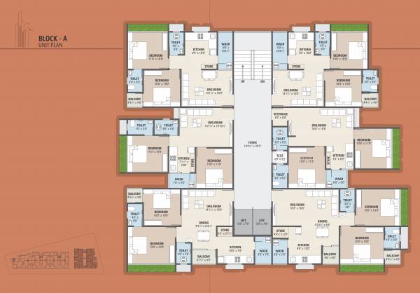  sky Block A Cluster Plan