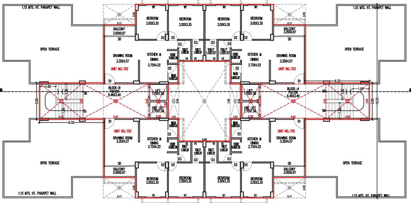  tirth Tower A And B Cluster Plan For 7th Floor