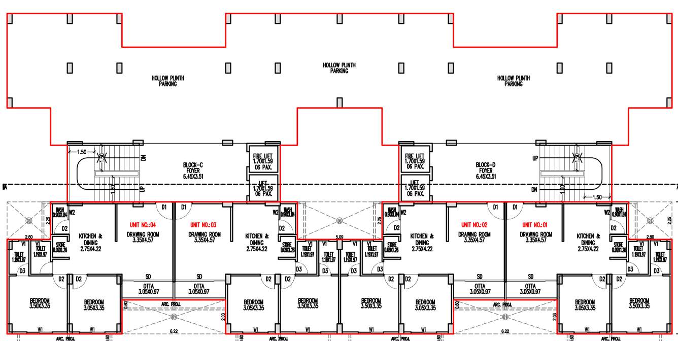  tirth Tower C And D Cluster Plan For Ground Floor