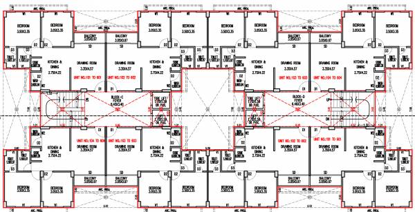  tirth Tower C And D Cluster Plan from 1st to 6th Floor