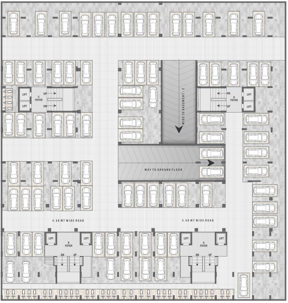  sargam A, B, C And D Basement Cluster Plan