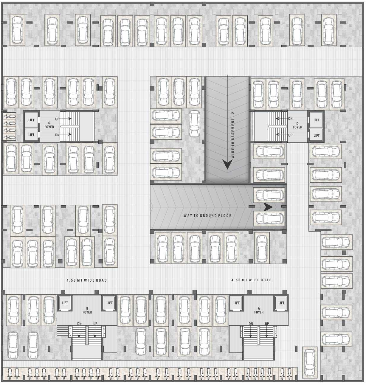  sargam A, B, C And D Basement Cluster Plan