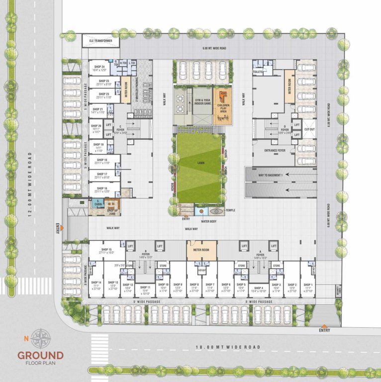  sargam A, B, C And D Cluster Plan for ground Floor