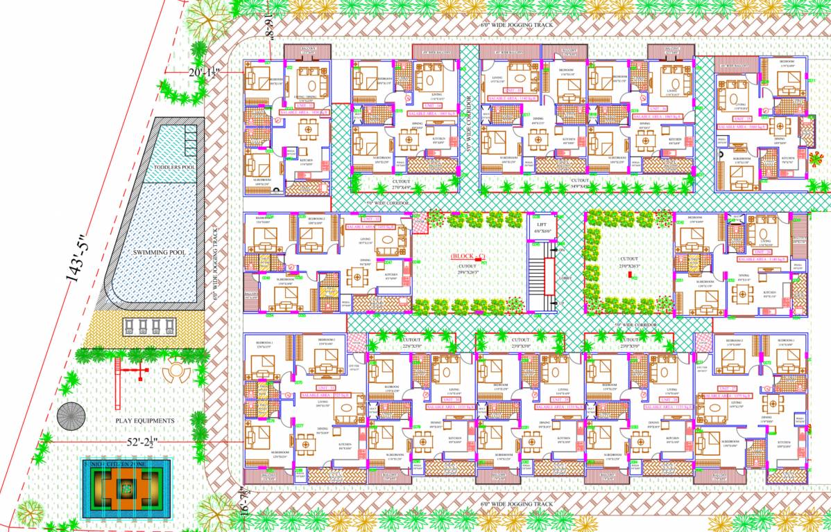  cyber nest Block C Cluster Plan From 1st To 4th Floor