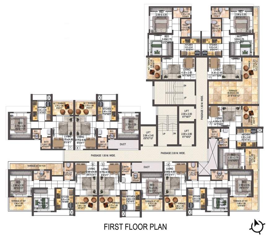  balaji krishna Balaji Krishna Cluster Plan for 1st Floor
