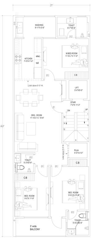  linkers homes 5 Property Linkers Homes 5 Cluster Plan from 1st to 4th Floor
