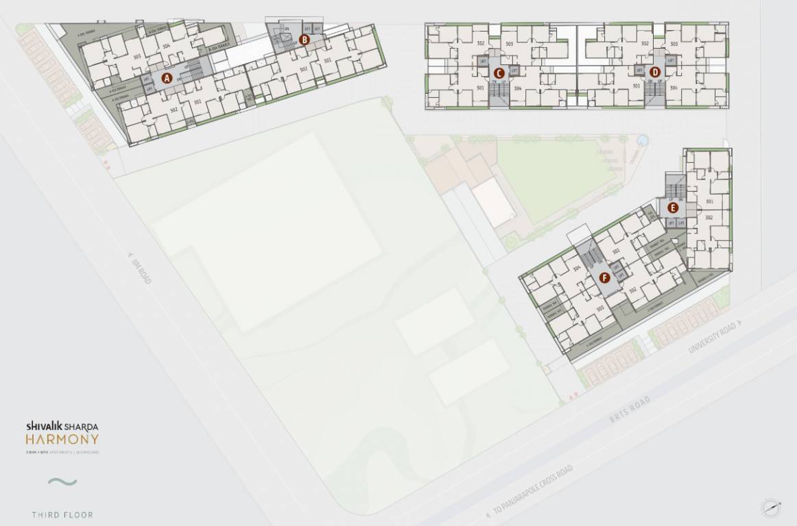  sharda harmony Block A To F Cluster Plan for 3rd Floor