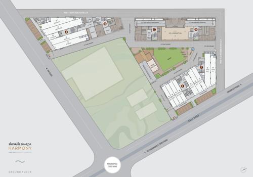Block A To F Cluster Plan for ground Floor sharda-harmony Block A To F Cluster Plan for ground Floor