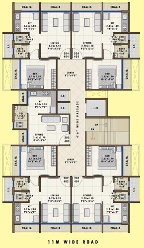 om-shiv-sai Om Shiv Sai Cluster Plan from 2nd to 4th Floor