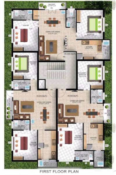 splendid Splendid Cluster Plan for 1st Floor