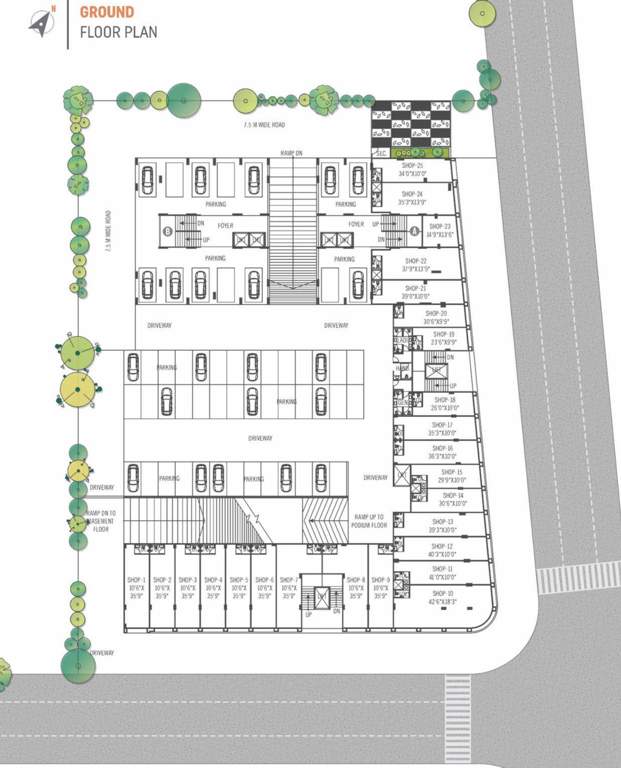  the sky court A And B Cluster Plan for ground Floor