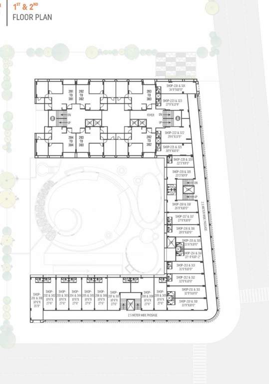  the sky court A And B Cluster Plan from 1st to 2nd Floor