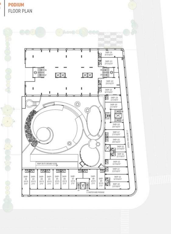  the sky court A And B Podium Cluster Plan