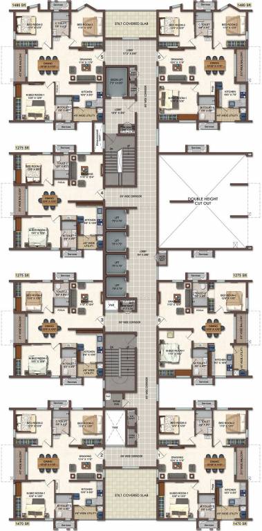  cyberscape Block A Cluster Plan for 1st Floor