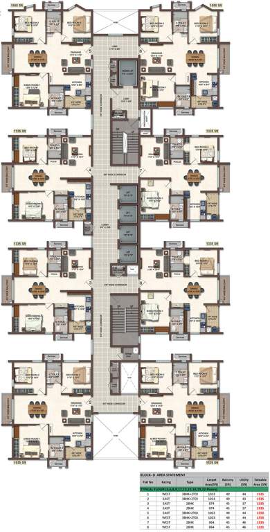  cyberscape Block A Cluster Plan from 3rd, 6th, 8th, 9th,12th, 13th, 15th, 18th, 19th And 22th Floor