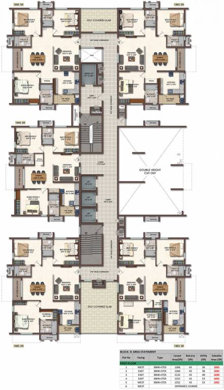  cyberscape Block B Cluster Plan for 1st Floor