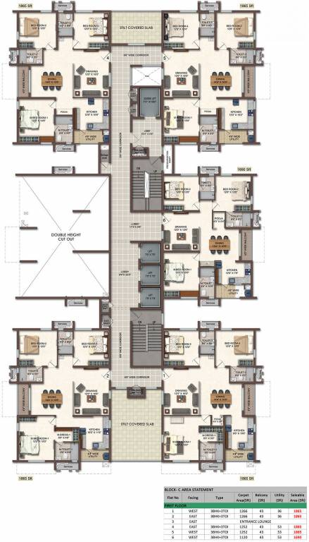  cyberscape Block C Cluster Plan for 1st Floor