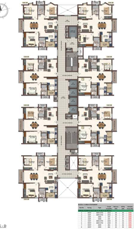  cyberscape Block D Cluster Plan from 2nd, 4rth, 5th, 7th, 10th, 11th, 14th, 16th, 17th And 21th Floor