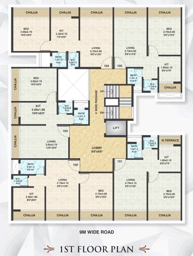  saivarad Mahavir Saivarad Cluster Plan for 1st Floor