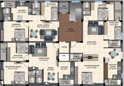  pravins-lavender Pravins Lavender Cluster Plan From 1st To 3rd Floor