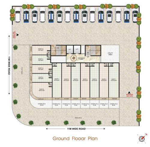  shiv-shankar-residency Shiv Shankar Residency Cluster Plan for ground Floor